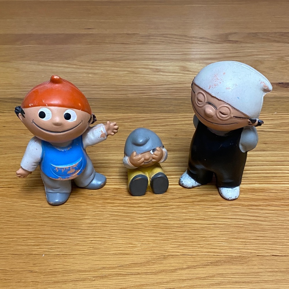 Vintage Rubber Mainzelmannchen Figures